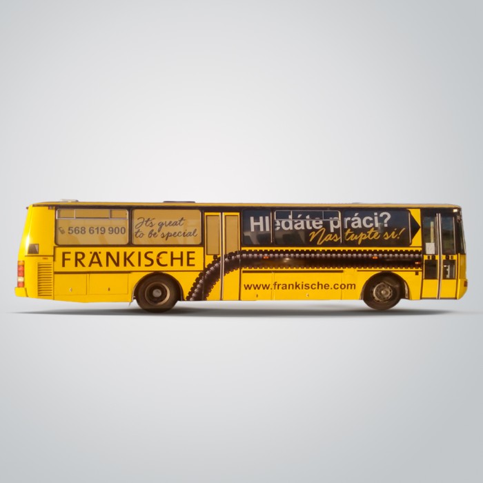 Nepřehlédnutelný polep autobusu. Zvládneme i velké formáty!