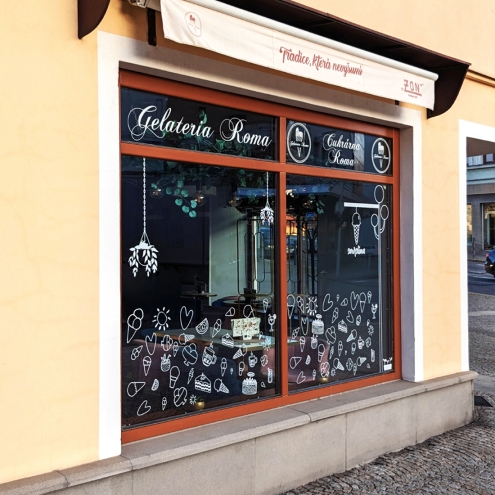 Částečné polepy výloh