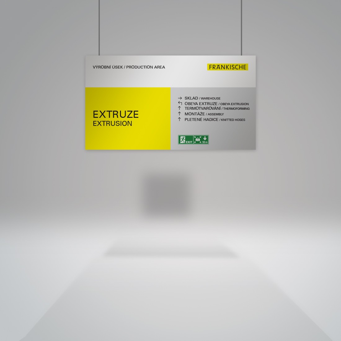 Cedule do interiéru